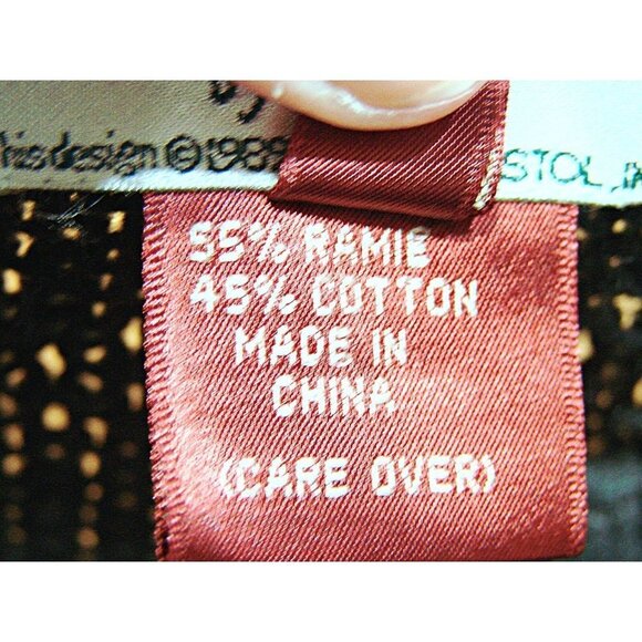 Vintage Y2K Susan Bristol Hand Knit Embroidered Cardigan Sweater Floral Black Lg - Picture 9 of 12